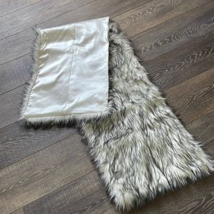 Faux fur stole wrap shrug